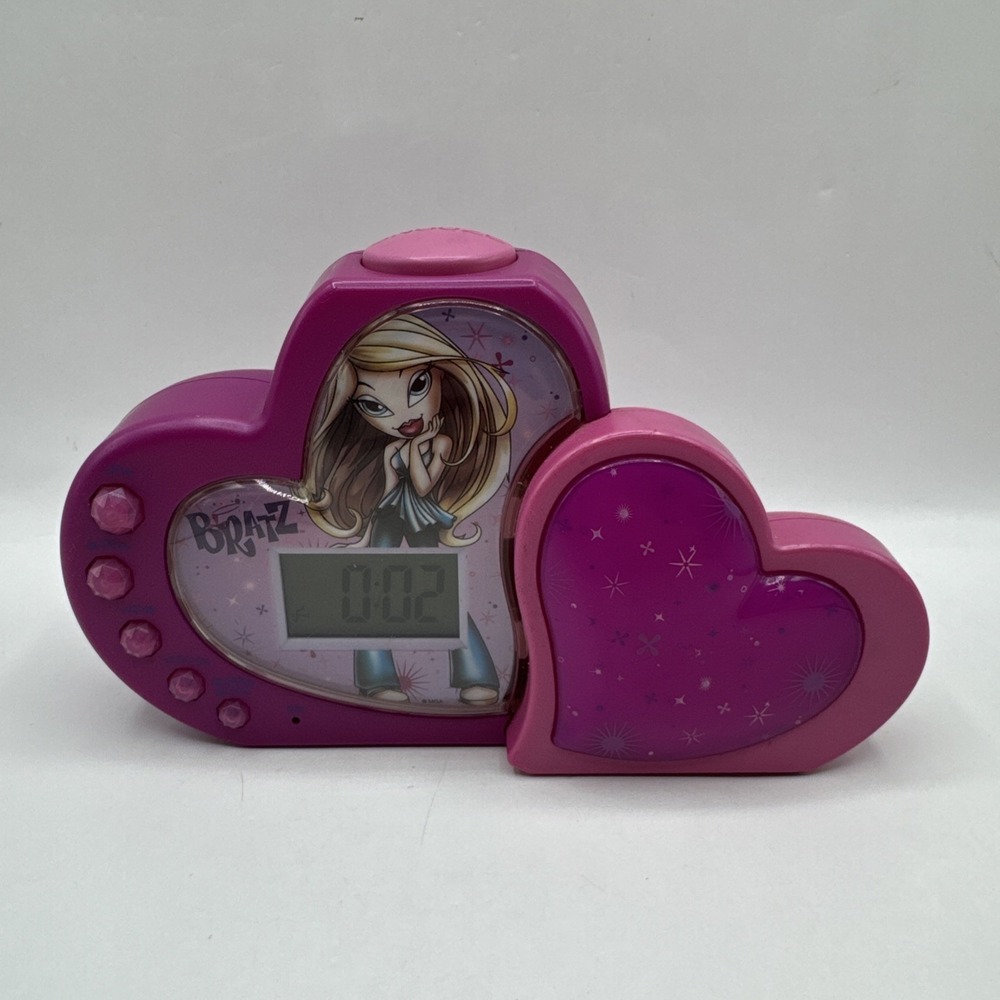 Vintage Pink Bratz Doll Alarm Clock Fortune Teller Nite Light Works